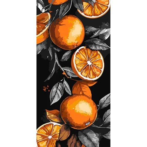 Pictură pe numere Portocale siciliene, 40×80 cm, Ideyka (KHO6396)
