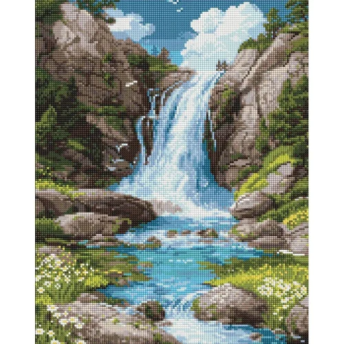 Mozaic cu diamante Cascadă, 40×50 cm, Ideyka (AMO8355)