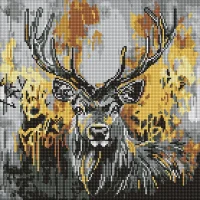 Mozaic cu diamante Cerb auriu, 40×40 cm, Ideyka (AMO8257) 2