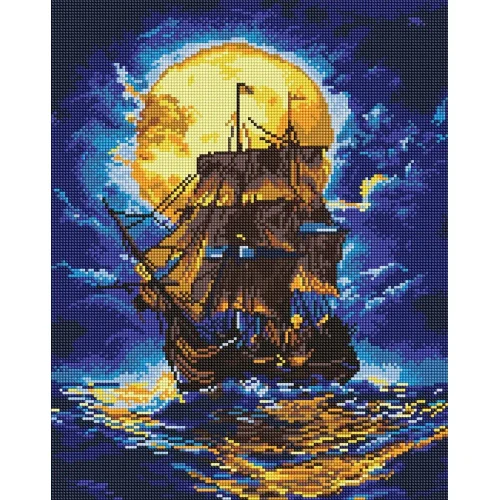 Mozaic cu diamante Unde cerul întâlnește marea, 40×50 cm, Ideyka (AMO8246)