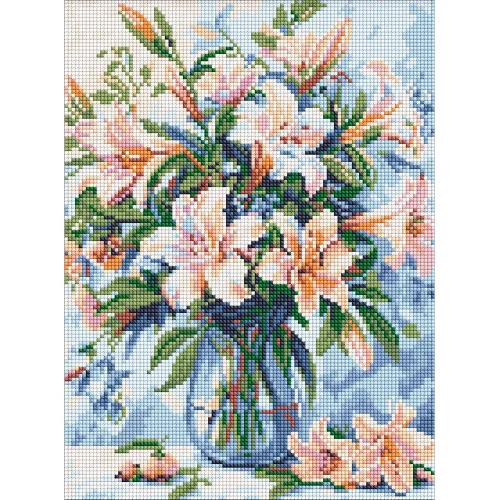 Mozaic cu diamante Poem floral, 30×40 cm, Ideyka (AMO8150)