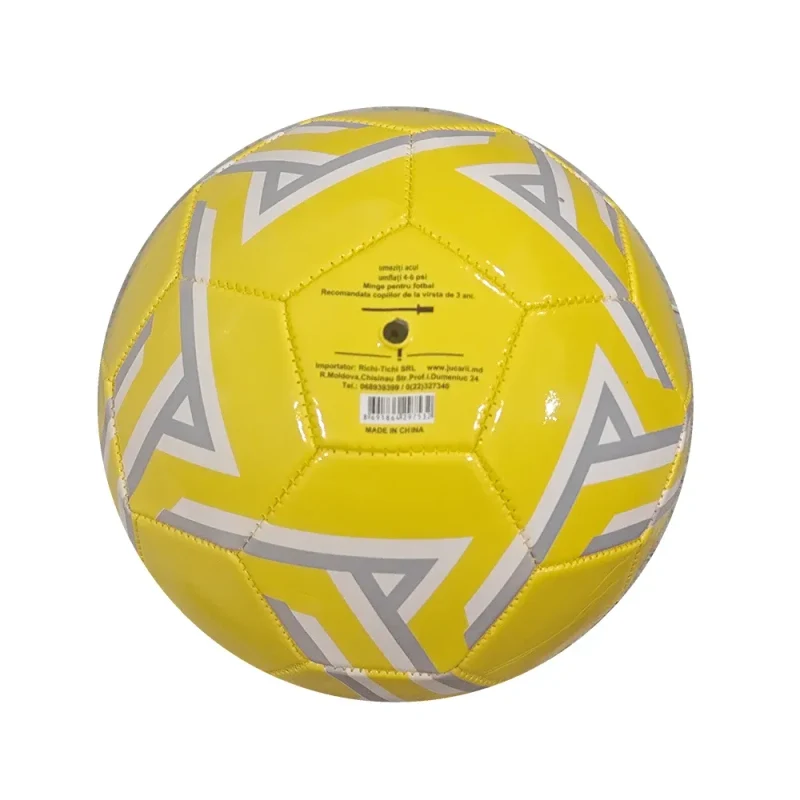 Minge de fotbal cusută, mărimea 5, galbenă, RTM (297532) 2