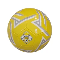 Minge de fotbal cusută, mărimea 5, galbenă, RTM (297532)