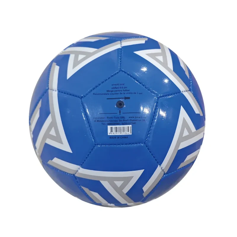 Minge de fotbal cusută, mărimea 5, albastră, RTM (318643) 2