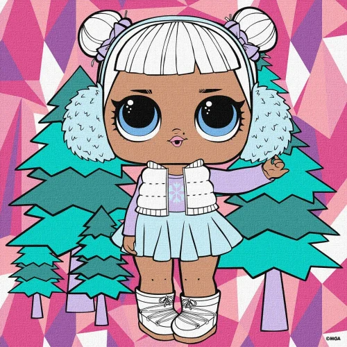Картина по номерам LOL Surprise Winter Chill Snow Angel, 25×25 см, Идейка (KHO1318)