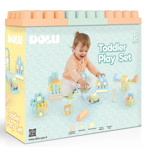 Детский игровой набор с кубиками, 50 деталей, Dolu (5235)
