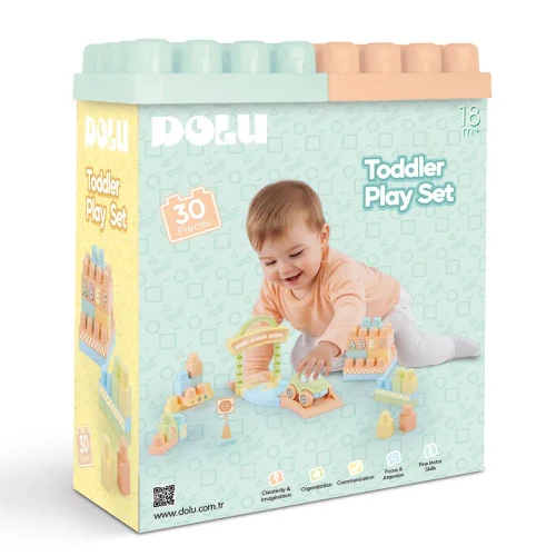 Детский игровой набор с кубиками, 30 деталей, Dolu (5218)