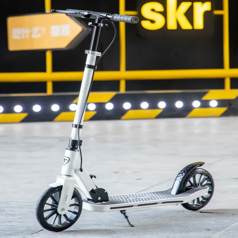 RTM Scooter 2-колесный ручной тормоз с регулируемым рулем Белый самокат RTM (97438) 2