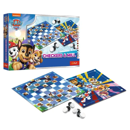 Настольная игра «Шашки и кубики» с Щенячьим патрулем (028607)