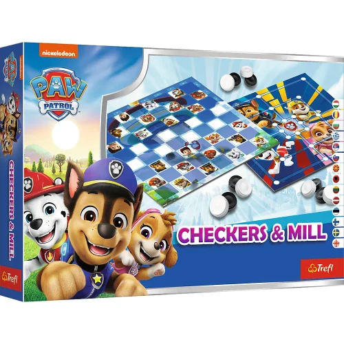 Настольная игра «Шашки и кубики» с Щенячьим патрулем (028607)