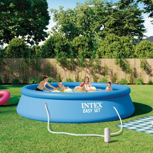 Надувной бассейн Easy Set 396×84 см, 7290 л, с фильтр-насосом 2006 л/ч, Intex (28142)