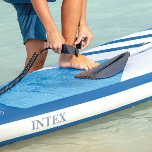 Надувная доска для SUP Aqua Quest 350T, 350×79×15 см, в комплекте с насосом, веслом и сумкой, макс. 160 кг, Интекс (68247)