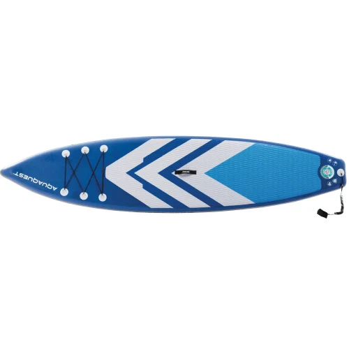 Надувная доска для SUP Aqua Quest 350T, 350×79×15 см, в комплекте с насосом, веслом и сумкой, макс. 160 кг, Интекс (68247)