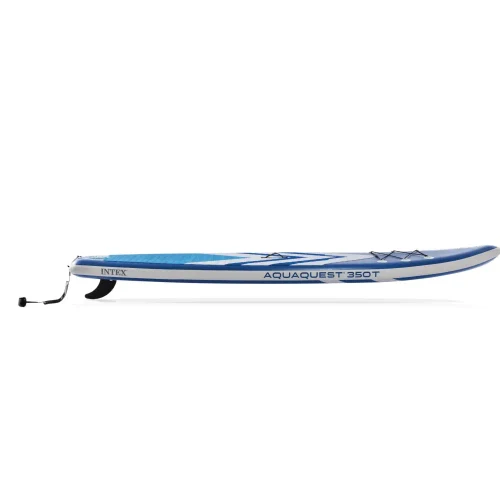 Надувная доска для SUP Aqua Quest 350T, 350×79×15 см, в комплекте с насосом, веслом и сумкой, макс. 160 кг, Интекс (68247)