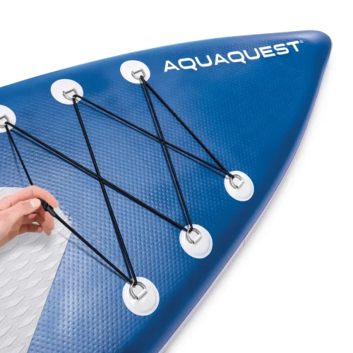Надувная доска для SUP Aqua Quest 350T, 350×79×15 см, в комплекте с насосом, веслом и сумкой, макс. 160 кг, Интекс (68247)