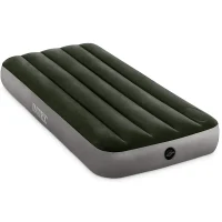 Надувной матрас Twin Classic Downy с ножным насосом, 99×191×25 см, макс. 136 кг, Интекс (64761)
