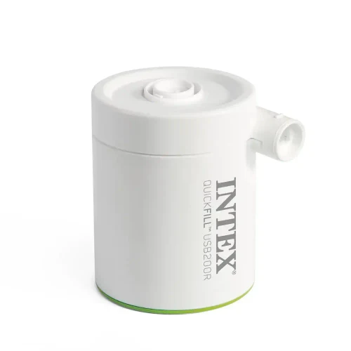 Аккумуляторный электронасос QuickFill USB200R, 200 л/мин, USB 5В, 2А, 2 насадки, Intex (66637)