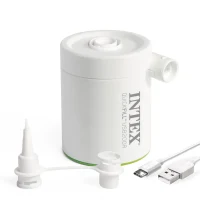 Аккумуляторный электронасос QuickFill USB200R, 200 л/мин, USB 5В, 2А, 2 насадки, Intex (66637)