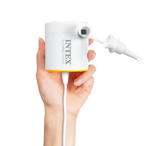 Электронасос QuickFill USB150, USB 5В, 2А, 2 насадки, Intex (66616)